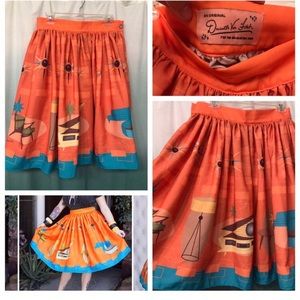 The Oblong Box Mid century home skirt